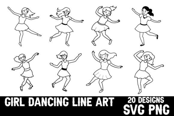 Girl Dancing Line Art Bundle: A Designer’s Review