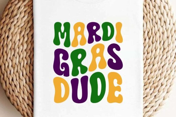 Mardi Gras Dude Svg, Retro Wavy Svg Png